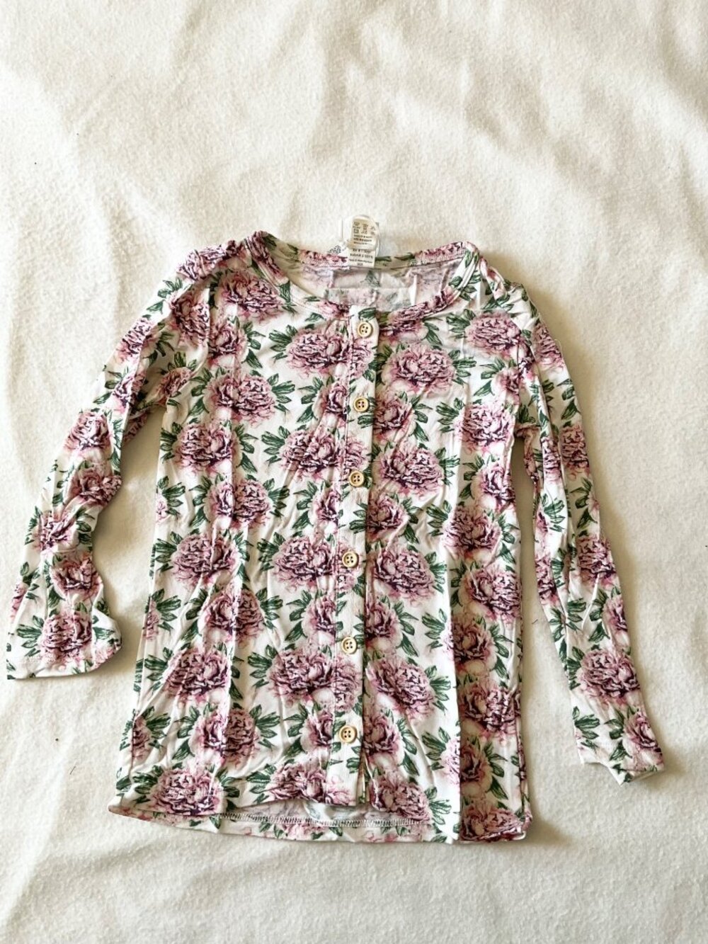 NWT kate quinn peony cardigan jacket  bamboo pink green 5y